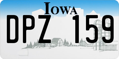 IA license plate DPZ159