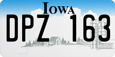 IA license plate DPZ163