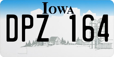 IA license plate DPZ164