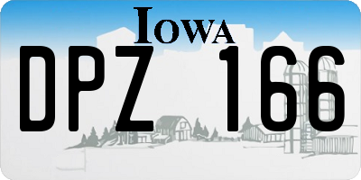IA license plate DPZ166