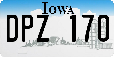 IA license plate DPZ170