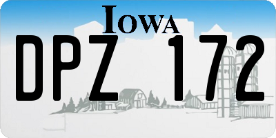 IA license plate DPZ172