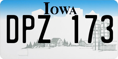 IA license plate DPZ173