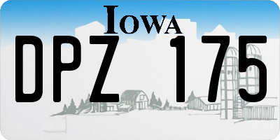 IA license plate DPZ175