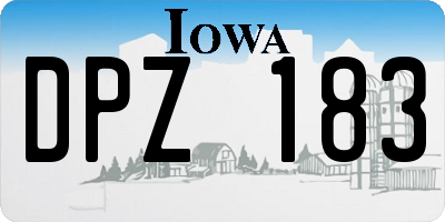 IA license plate DPZ183