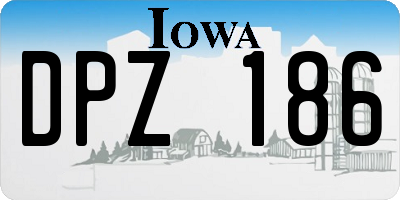 IA license plate DPZ186