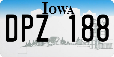 IA license plate DPZ188
