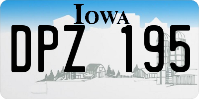 IA license plate DPZ195