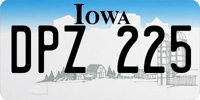 IA license plate DPZ225
