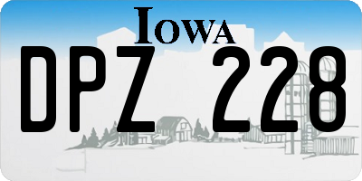 IA license plate DPZ228