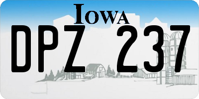 IA license plate DPZ237