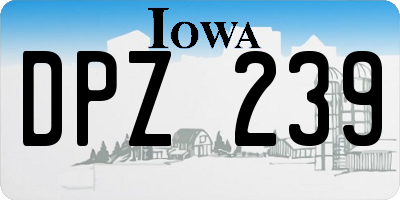 IA license plate DPZ239