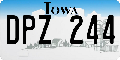IA license plate DPZ244