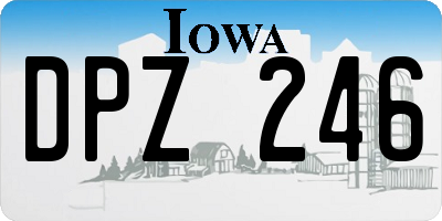IA license plate DPZ246