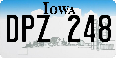 IA license plate DPZ248