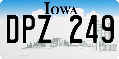 IA license plate DPZ249