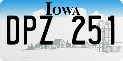IA license plate DPZ251