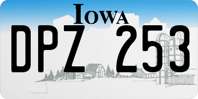 IA license plate DPZ253