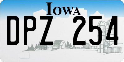 IA license plate DPZ254