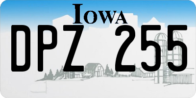 IA license plate DPZ255