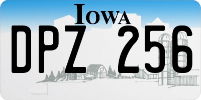 IA license plate DPZ256