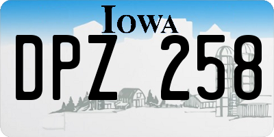 IA license plate DPZ258