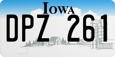 IA license plate DPZ261