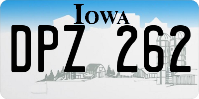 IA license plate DPZ262