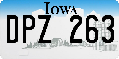 IA license plate DPZ263