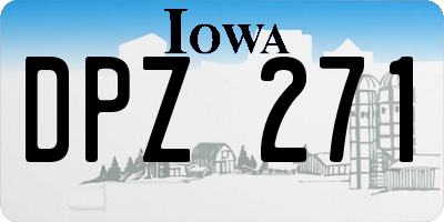 IA license plate DPZ271