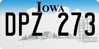 IA license plate DPZ273