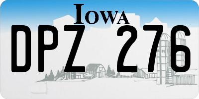 IA license plate DPZ276