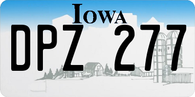 IA license plate DPZ277
