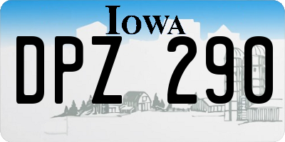 IA license plate DPZ290