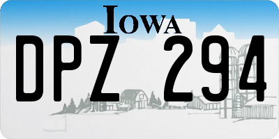 IA license plate DPZ294