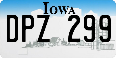 IA license plate DPZ299