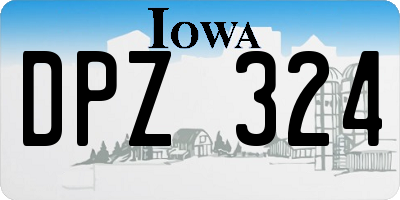 IA license plate DPZ324
