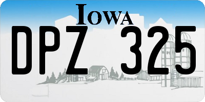 IA license plate DPZ325