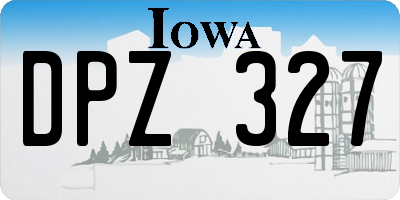IA license plate DPZ327