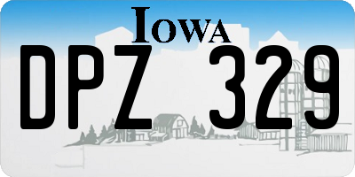 IA license plate DPZ329