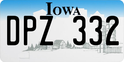 IA license plate DPZ332