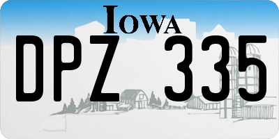IA license plate DPZ335