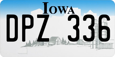 IA license plate DPZ336