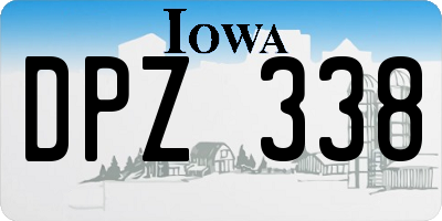 IA license plate DPZ338
