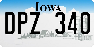 IA license plate DPZ340