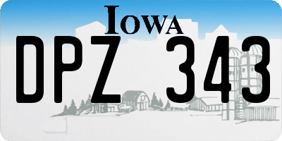 IA license plate DPZ343