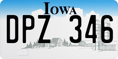 IA license plate DPZ346