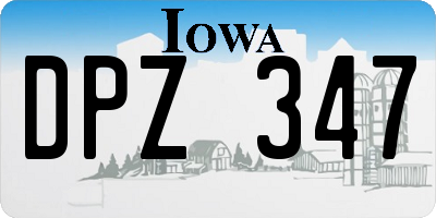 IA license plate DPZ347