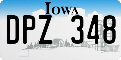 IA license plate DPZ348