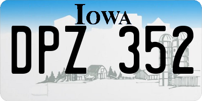 IA license plate DPZ352